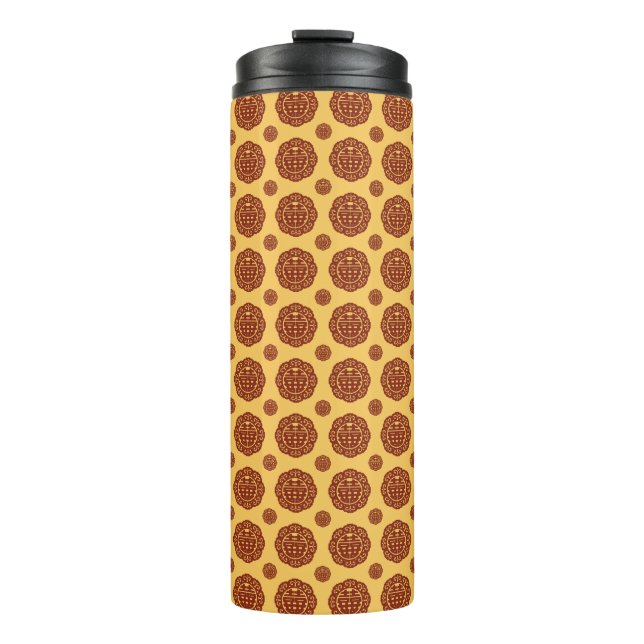 Double Xi Chinese Wedding Pattern Thermal Tumbler (Front)