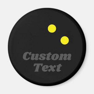 Double yellow dot squash ball custom fridge magnet