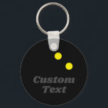 Double yellow dot squash ball custom keychain gift<br><div class="desc">Double yellow dot squash ball custom keychain gift. Custom key chains for squash player,  coach,  trainer,  friends,  family,  kids etc. Personalize with your own name or quote.</div>
