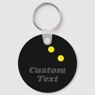 Double yellow dot squash ball custom keychain gift