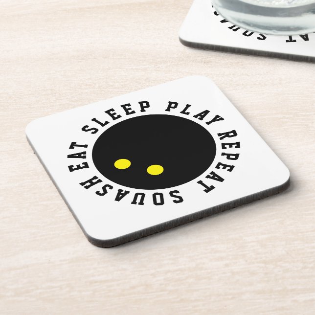 Double yellow dot squash ball funny pastic coaster (Left Side)