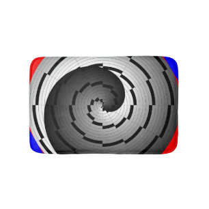 Double Yin Yang Spiral by Kenneth Yoncich Bath Mat