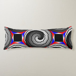 Double Yin Yang Spiral by Kenneth Yoncich Body Cushion