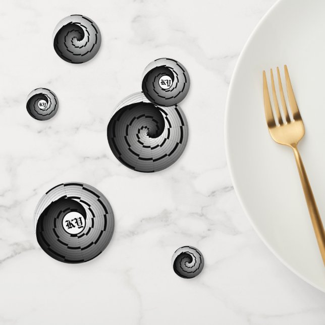 Double Yin Yang Spiral by Kenneth Yoncich Confetti (Group)
