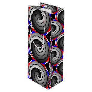 Double Yin Yang Spiral [Wine] by Kenneth Yoncich Wine Gift Bag