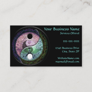 Double Yin Yang Tree of Life Business Card