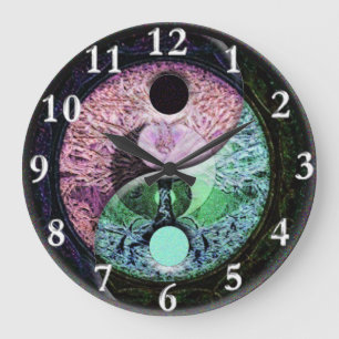 Double Yin Yang Tree of Life Large Clock