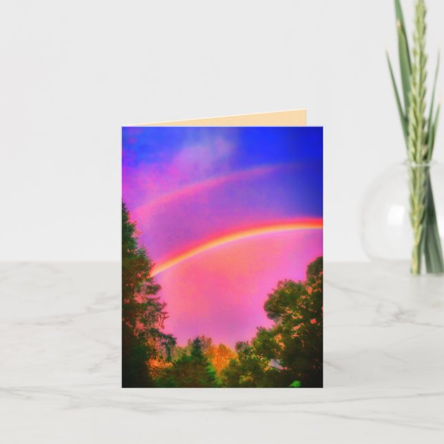 DOUBLERAINBOW BRIGHT GREETING CARD (Front)