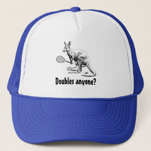 Doubles Anyone? Kangaroo Tennis Trucker Hat