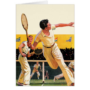 Doubles Tennis Match