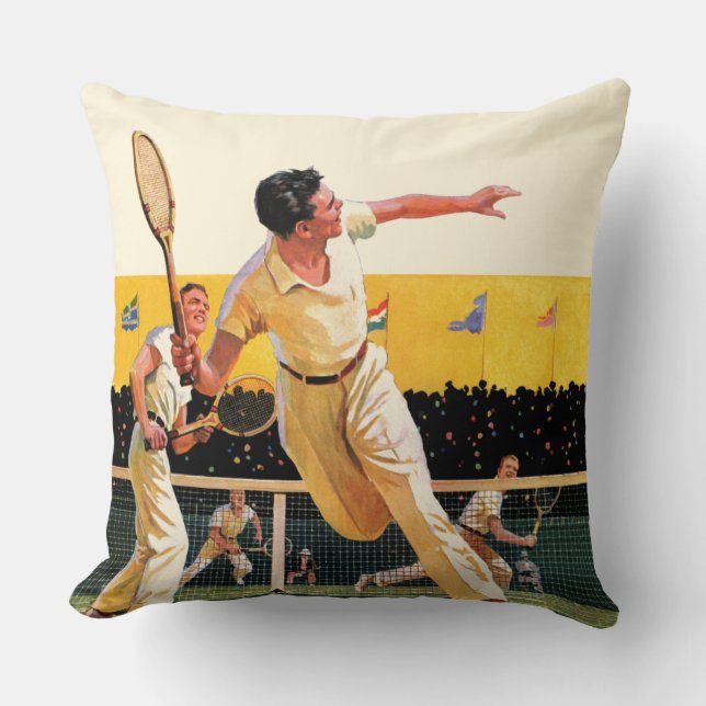 Doubles Tennis Match Cushion (Front)