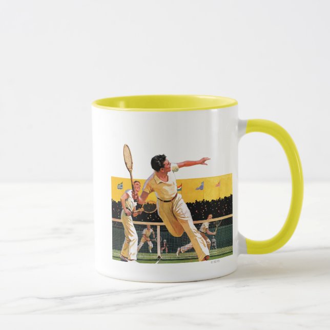 Doubles Tennis Match Mug (Right)