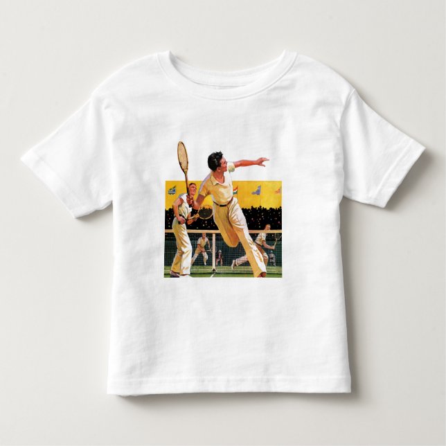 Doubles Tennis Match Toddler T-Shirt (Front)