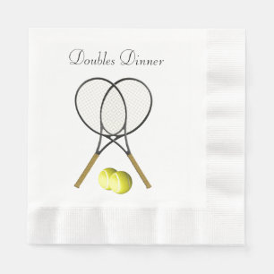 Doubles Tennis Sport Custom Napkin