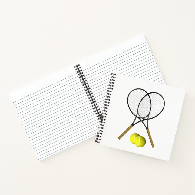 Doubles Tennis Sport Theme Notebook (Inside)