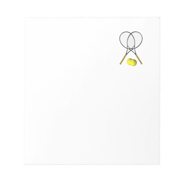Doubles Tennis Sport Theme Notepad (Front)