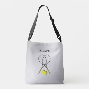Doubles Tennis Sport Theme Personalised Crossbody Bag