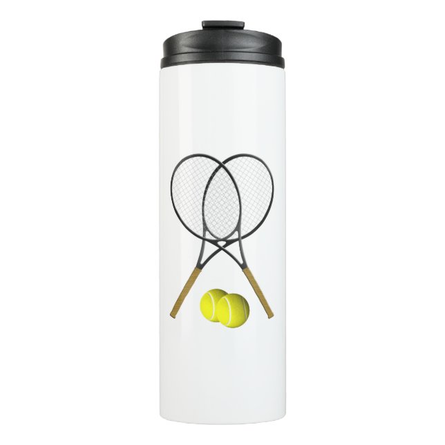 Doubles Tennis Sport Theme Thermal Tumbler (Front)