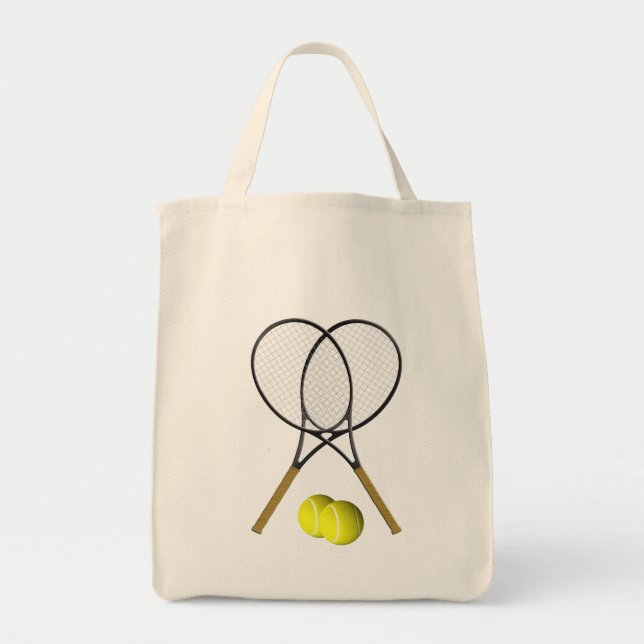 Doubles Tennis Sport Theme Tote Bag (Front)