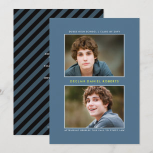 Doubly Striped Graduation Announcement