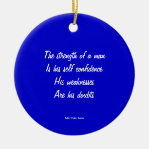 Doubt and self confidence ceramic tree decoration