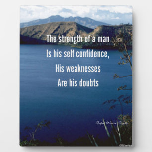 Doubt and self confidence plaque