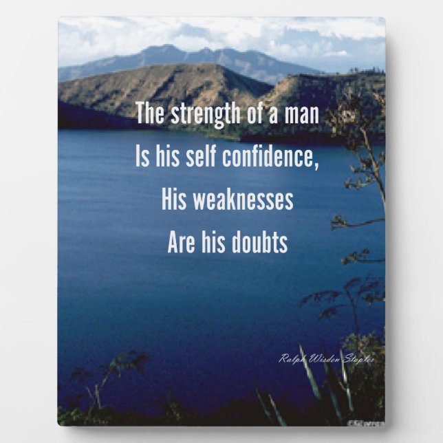 Doubt and self confidence plaque (Front)