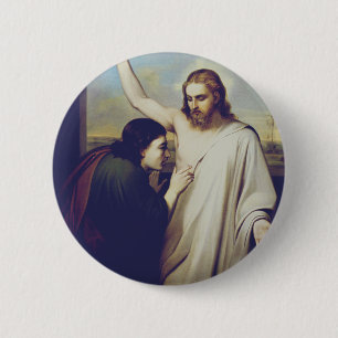 Doubting Saint Thomas by Silvestro Lega 6 Cm Round Badge