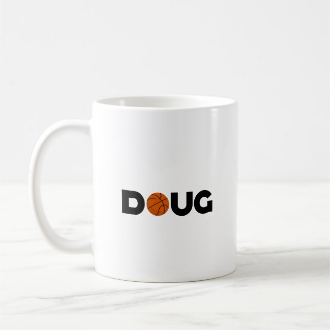 Doug Basketball Coffee Mug (Left)