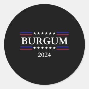 Doug Burgum For President 2024 Classic Round Sticker