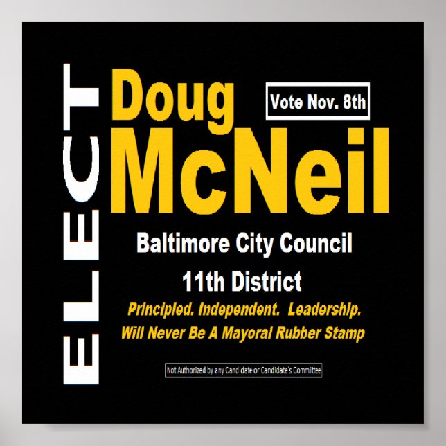 Doug McNeil Window (Sign) Poster (Front)