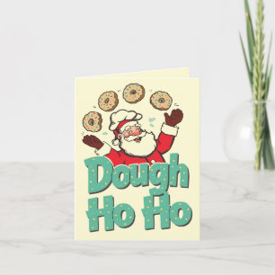 Dough Ho Ho – Funny Christmas Donut Pun  Card