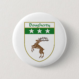 Dougherty Coat of Arms/Family Crest 6 Cm Round Badge