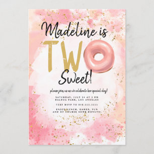 Doughnut 2nd Birthday Invitation