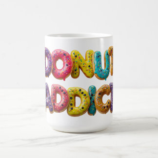 Doughnut Addict Colourful Sprinkled Doughnut Lover Coffee Mug