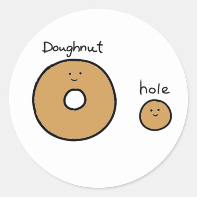 Doughnut and baby classic round sticker (Front)