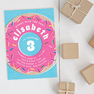 Doughnut and Sprinkles Birthday Party Invitation