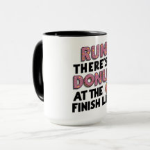 Doughnut at the Finish Line Funny Fitness Motivati