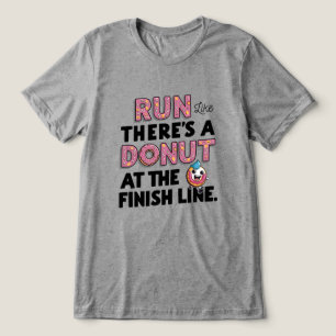 Doughnut at the Finish Line Funny Fitness Motivati Tri-Blend Shirt