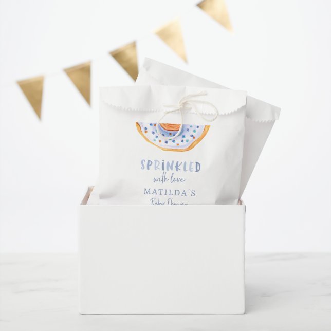 doughnut baby shower blue girly cute welcome favour bag (Party)