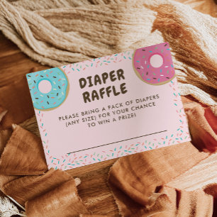 Doughnut Baby Shower Diaper Raffle Enclosure Cards