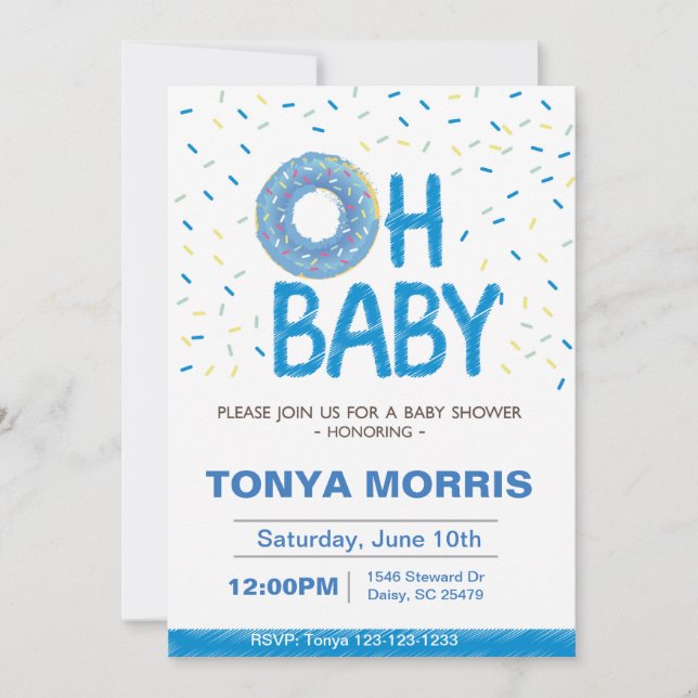 Doughnut Baby Shower Invitation (Front)