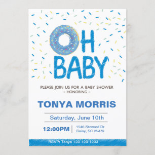 Doughnut Baby Shower Invitation