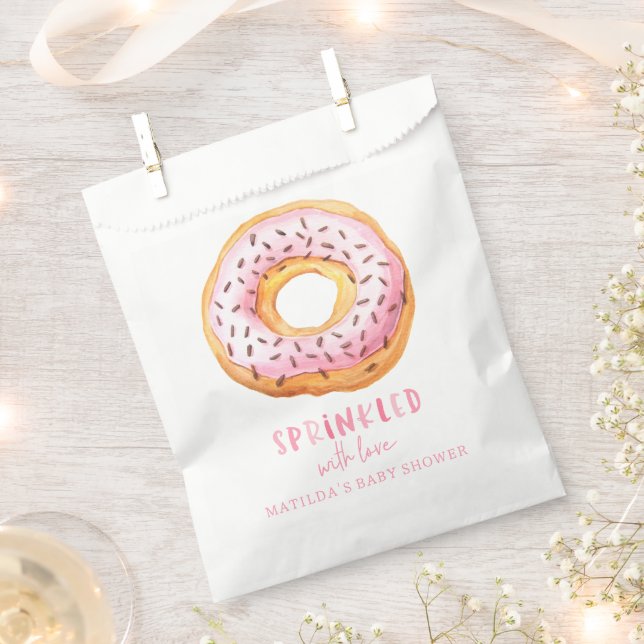 doughnut baby shower pink girly cute welcome favour bag (Clipped)