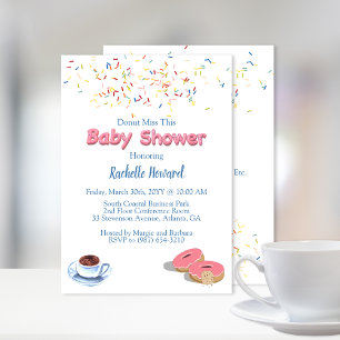 Doughnut Baby Shower Sprinkles Invitation