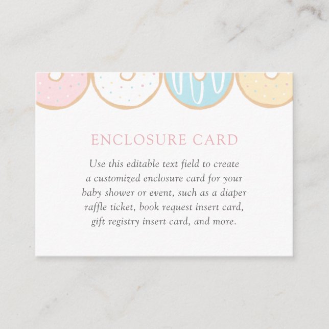 Doughnut Baby Sprinkle Custom Enclosure Card (Front)