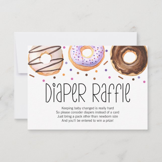 Doughnut Baby Sprinkle Diaper Raffle Card (Front)