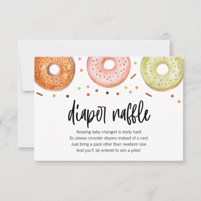 Doughnut Baby Sprinkle Diaper Raffle Card (Front)