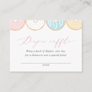 Doughnut Baby Sprinkle Diaper Raffle Ticket Enclosure Card