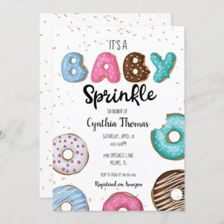 Doughnut Baby Sprinkle Invitation